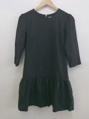 ◇ NOLLEY'S sophi ウール混 バックジップ 七分袖 ミニ ワンピース サイズ38 チャコールグレー レディース P  【中古】 【1211180005191】のサムネイル