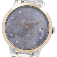ボーム＆メルシェ Baume & Mercier 65780 クラシマ 8Pダイヤ ピンクシェル PGベゼル 自動巻き レディース _922676のサムネイル