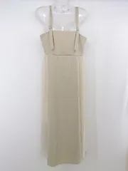 ◇ w closet ダブルクローゼット プリーツ 切替 ロング ワンピース サイズF ベージュ レディース P  【中古】 【1211290001663】のサムネイル
