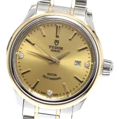 チュードル TUDOR 12103 スタイル 3Pダイヤ YGコンビ 自動巻き レディース 良品 保証書付き_931019のサムネイル