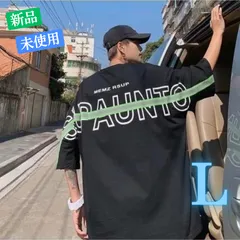 DBNB メンズ 韓国 バックロゴ ビッグシルエット Tシャツ ブラック