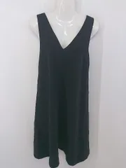 ◇ NATURAL BEAUTY BASIC Vネック ノースリーブ 膝丈 ワンピース サイズS ブラック レディース P  【1212120002256】のサムネイル