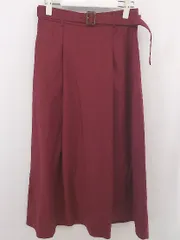 ◇ ◎ MK MICHEL KLEIN エムケーミッシェルクラン ベルト付 ロング フレア スカート サイズ38 レッド レディース P  【中古】 【1212140000898】のサムネイル