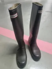 HUNTER レインブーツ ブラウン 8 250 255