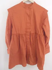 ◇ select MOCA セレクト モカ 長袖 チュニック ミニ シャツ ワンピース サイズM オレンジ レディース P  【1212200001452】