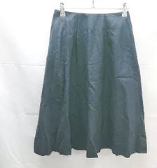 ◇ 新品 BEAMS ビームス バックファスナー　シンプル ひざ丈 フレア スカート サイズ38 ネイビー レディース E  【1212200012175】のサムネイル