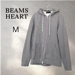 BEAMS HEART ビームスハート トリコロールジップパーカー　メンズ M グレーのサムネイル