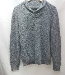 ◇ BANANA REPUBLIC プルオーバー 長袖 ニット　セーター サイズS ブラック/ホワイト メンズ E  【1212200023515】のサムネイル