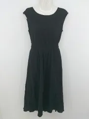 ◇ natural couture ナチュラルクチュール ノースリーブ 膝下丈 ワンピース サイズF ブラック レディース P  【1212220002750】のサムネイル