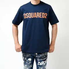 【50%OFF】XSサイズ DSQUARED2 / ディースクエアード コットンロゴプリントS/Sオーバーサイズカットソー S71GD1134 72121007023 ネイビー 新品