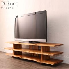 オーク総無垢材ローボード W172cm 板厚3cm テレビボード 虎斑 - メルカリ