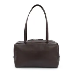 ザ ロウ W1725 Astra アストラ ボウリングバッグ ラムスキン ダークブラウン ショルダーバッグ レザー シルバー金具 THE ROW(中古)のサムネイル