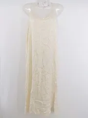 ◇ select MOCA セレクト モカ 花柄 膝下丈 キャミソールワンピース サイズF ライトベージュ系 レディース P  【1212270006487】のサムネイル