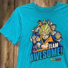 アニメ Tシャツ ドラゴンボール　Z DRAGON BALL　Z 悟空　漫画　キャラ 水色   XLサイズ ベジータ　ピッコロ　悟飯　トランクス 古着 ビンテージ used vintage  p10