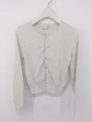 ◇ ROPE PICNIC ロペピクニック クルーネック 長袖 ニット カーディガン サイズ38 ライトグレー系 レディース P  【1212280008273】