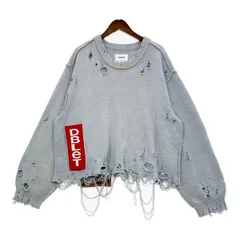 doublet ダブレット ダメージ ニット セーター RECYCLE DENIM YARN PULLOVER 25SS メンズ Mサイズ インディゴ トップス DM19054■のサムネイル