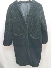◇ SPIRALGIRL スパイラルガール ボア ノーカラー 長袖 コート ジャケット サイズF ブラック レディース E  【1301170011209】のサムネイル