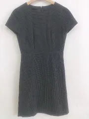 ◇ CLATHAS クレイサス ドット 水玉 半袖 膝丈 ワンピース サイズ38 ブラック ホワイト レディース P  【1301180006509】のサムネイル