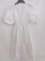 ◇ a lot of love ア ロット オブ ラブ 半袖 ロング ワンピース サイズL ホワイト レディース P  【1301180005861】のサムネイル