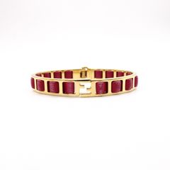 FENDI フェンディ ブレスレット メタル レザー ゴールド ピンク 
