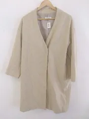 ◇ BACK NUMBER バックナンバー 長袖 ロング ノーカラー コート サイズF アイボリー系 レディース P  【1301230006855】のサムネイル