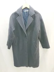 ◇ PREFERIR フロントボタン 長袖 チェスターコート サイズL ネイビー レディース E  【1301230012788】のサムネイル