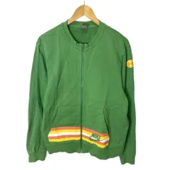 ナイキ NIKE クルーネック スウェット ジップアップ ジャケット ブルゾン ロゴ L グリーン