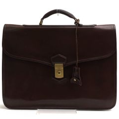 極美品 オールレザー 本革】ファイブウッズ ダレスバッグ 茶 鍵 日本製