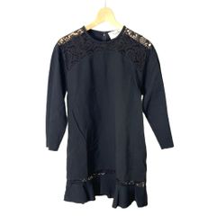 新品タグ付！未使用 See By Chloé レース袖 ワンピース 黒 M - メルカリ