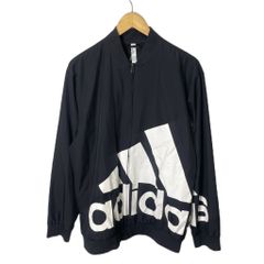 아디다스 adidas 봄버 재킷 우븐 윈드 브레이커 블루존 빅 로고 HL6923 XL 블랙