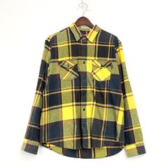 LIBEIRO オンブレーネルチェックシャツ イエロー M - メルカリ