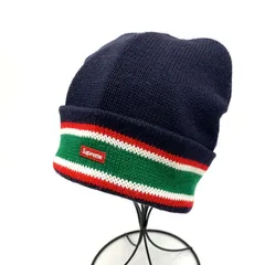 【中古品】Supreme シュプリーム STRIPE CUFF BEANIE ストライプ カフ ビーニー ニット帽 帽子 【185-260119-as-02-izu】