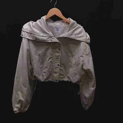 ◇ OLIVE des OLIVE オリーブ デ オリーブ ショート丈 ジップアップ 裾絞り 長袖 ブルゾン サイズF ホワイト レディース E  【1301260043011】のサムネイル