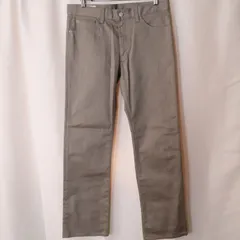 (^w^)b 美品 タケオキクチ ヘリンボーン ストレッチ パンツ グレー 4 LL XL メンズ 日本製 牛革 レザーパッチ ジーンズ デニム 5ポケット スラックス チノパン ワールド 紳士服 カジュアル ビジネス 大きいサイズ 春夏秋 OM12607WTのサムネイル