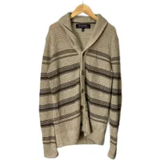 バナナリパブリック BANANA REPUBLIC カーディガン ボレロ ショールカラー ボーダー M ベージュのサムネイル