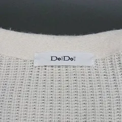 ◇ DOUDOU ドゥドゥ フリンジ ロング ノースリーブ ケープ カーディガン サイズF オフホワイト レディース E  【1301260046050】のサムネイル