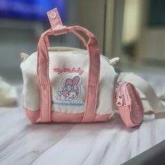 FamiliarLesportsac ピンクウサギ刺繍バッグ - メルカリ