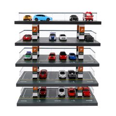 1/64展示30台可能・ミラー＆ウォルナット・ディスプレーBOX /ネオ