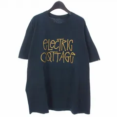 エレクトリックコテージ ELECTRIC COTTAGE ショーンフォント ステューシー ロゴプリント Tシャツ カットソー 半袖 XL ブラック 黒のサムネイル