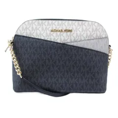 マイケルコース MICHAEL KORS JET SET TRAVEL ショルダーバッグ チェーン PVC MKロゴ 総柄 黒 ブラック /JS ■GY18