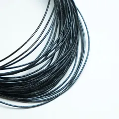 【1.5mm × 4m】ブラック 本革製 革ひも レザークラフト ハンドメイド素材 補修 小物作り