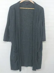 ◇ MICHEL KLEIN homme ミッシェルクランオム リネン混 長袖 カーディガン サイズ48 ダークグレー系 メンズ P  【1301310006058】のサムネイル
