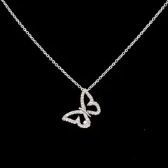 美品★ SWAROVSKI スワロフスキー ネックレス バタフライ 蝶々 クリスタル