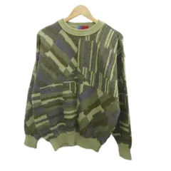 ウンガロ UNGARO ニット セーター ウール M マルチカラー カーキ 総柄 クルーネック 長袖 /HO17 ■GY99のサムネイル