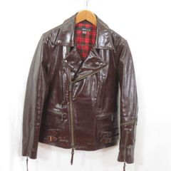 希少✨】Schott ヒッピー ジャケット シングルライダース 赤 M - メルカリ