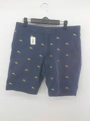 ◇ LANDS'END ランズエンド 総柄 刺繍 ハーフ パンツ サイズ 85 ネイビー イエロー メンズ E  【1302010029040】のサムネイル