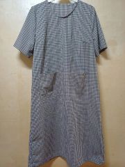 美品 Leilian レリアン チェック ロング ワンピース 13+ 大きい 茶