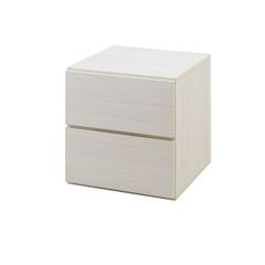 美品】ニトリ サイドBOX 二段 木製 ホワイトウォッシュ予備パーツあり