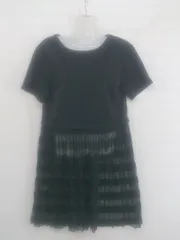 ◇ Narcissus ナルシス チュール 半袖 膝丈 ワンピース サイズF ブラック レディース P  【1302060000693】のサムネイル