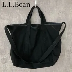 L.L.Bean エルエルビーン トートバッグ ショルダーバッグ 2WAY 斜め掛け キャンバス 黒 刺繍ロゴ A4収納可 大容量 通勤 通学 カジュアル 定番 人気 ブランドのサムネイル